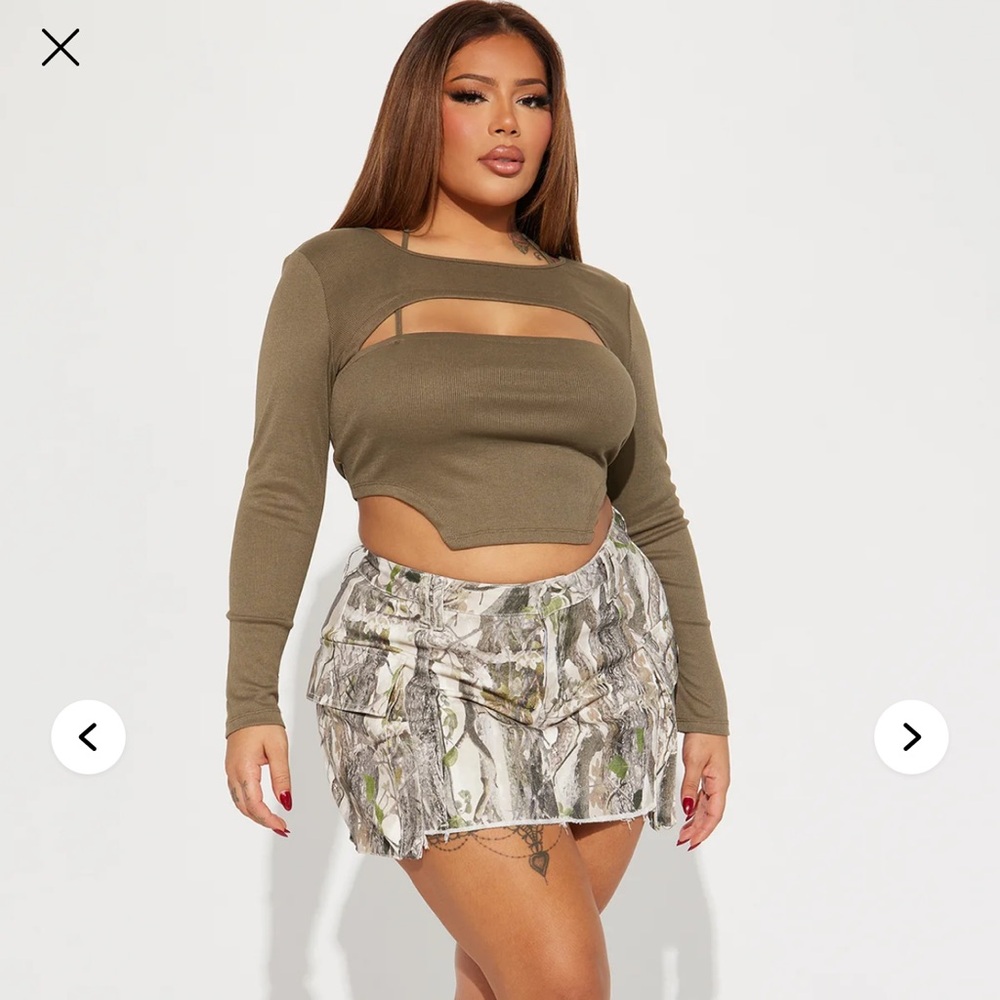 Fashion Nova Camouflage Mini Skirt